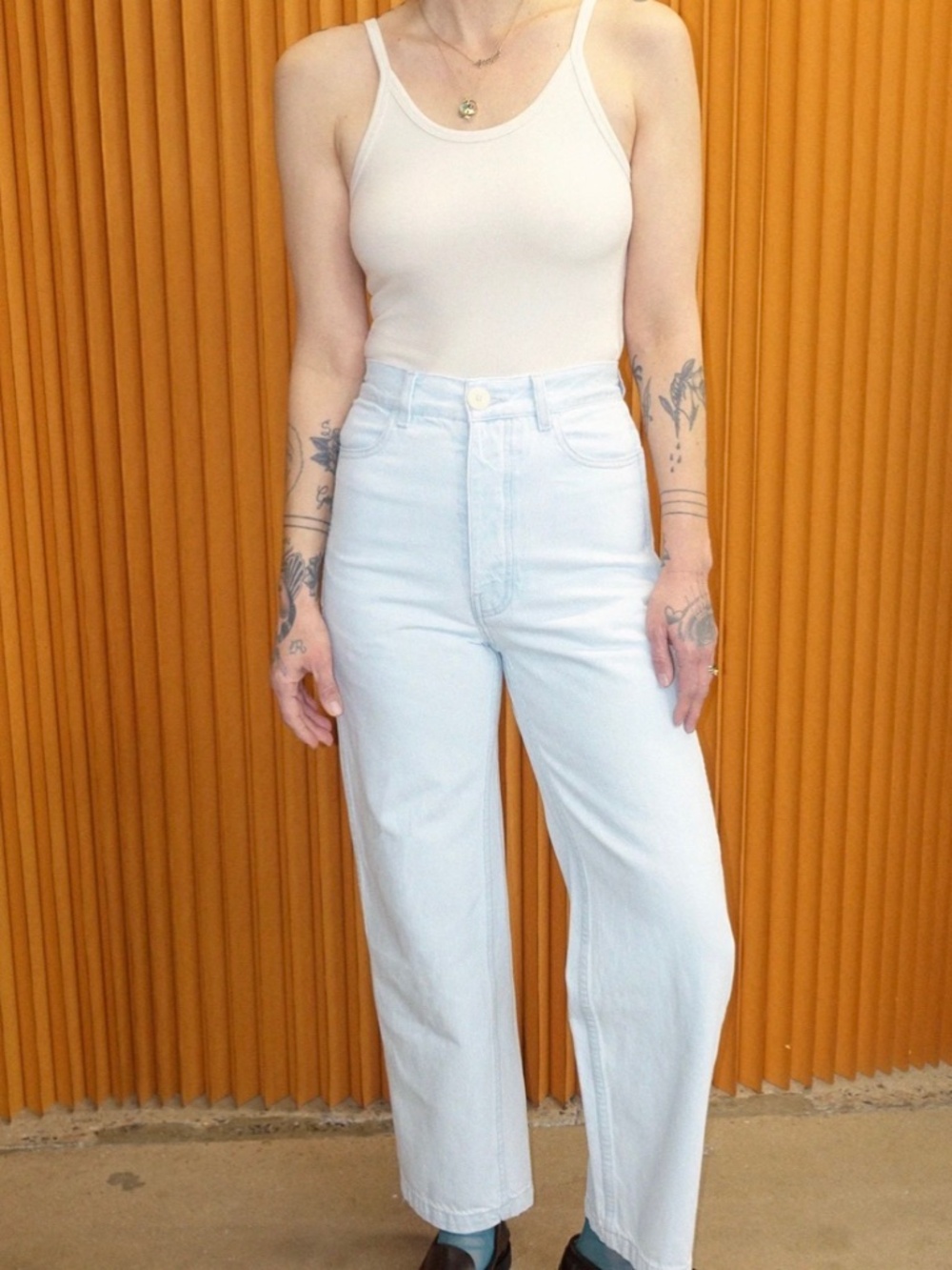 Jesse Kamm 225’s pale blue Japanese denim